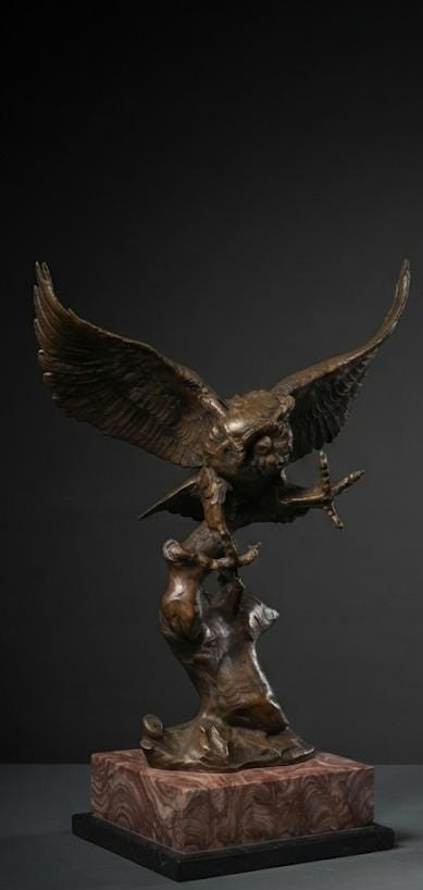Bronze sculpture of "Owl"
