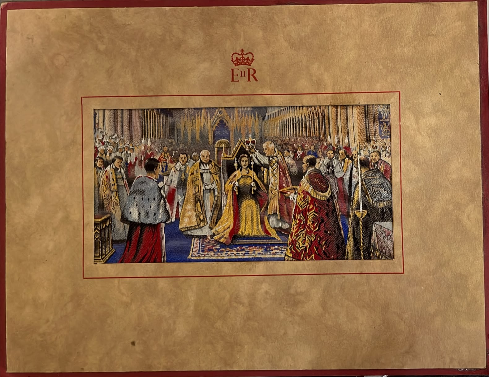 "Coronation of Queen Elizabeth II" miniature handmade painting