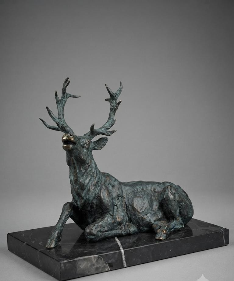 Bronze sculpture of majestic "Reindeer".