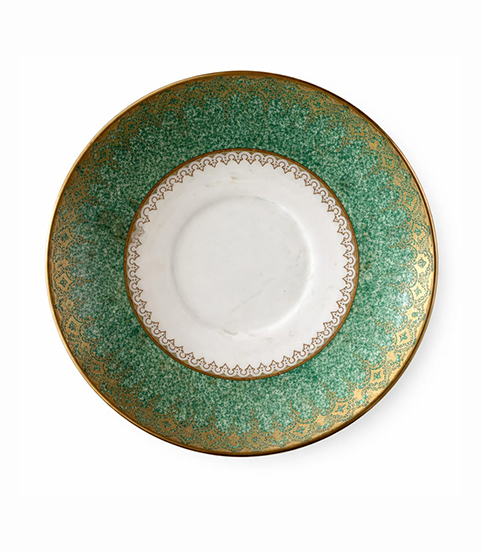 Green & Gold Decorative Plate